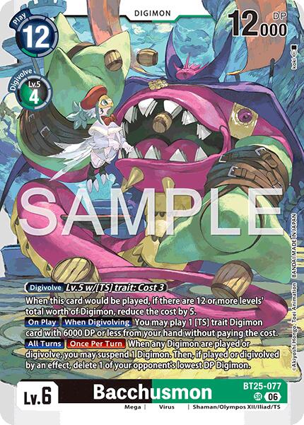 Bacchusmon [BT25-077] [Dual Revolution] | Black Swamp Games