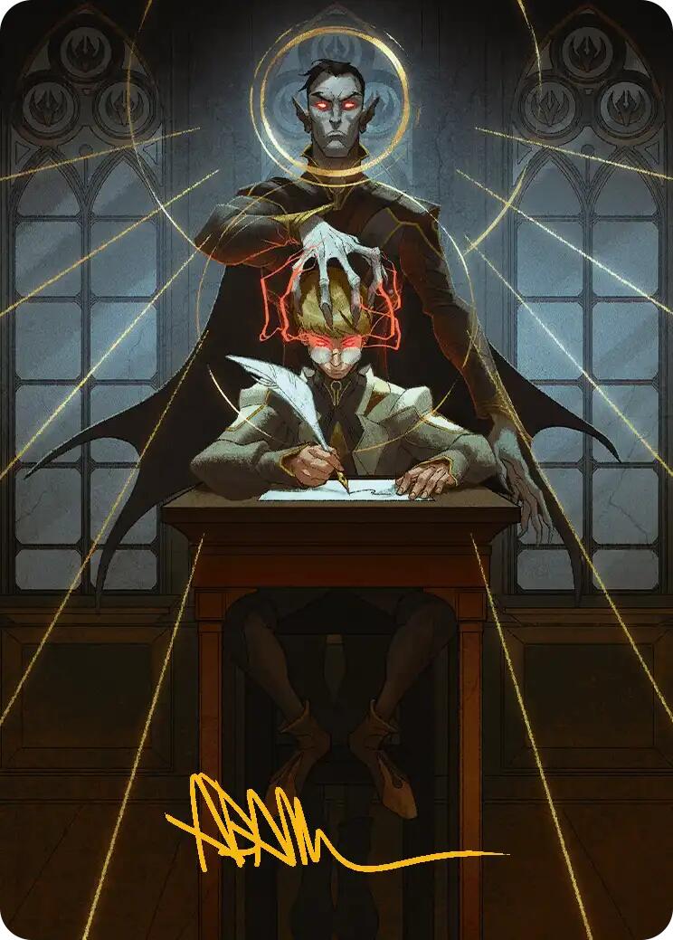 Vampiric Tutor Art Card (Gold-Stamped Signature) [Secrets of Strixhaven Art Series] | Black Swamp Games
