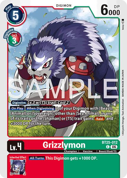 Grizzlymon [BT25-012] [Dual Revolution] | Black Swamp Games