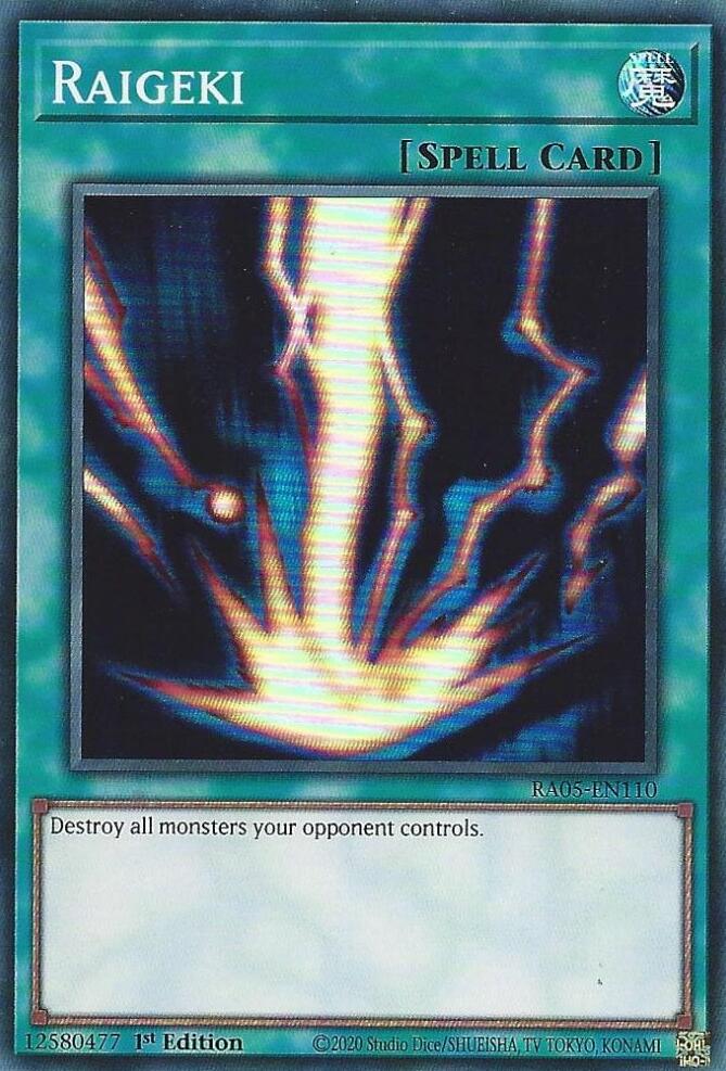 Raigeki [RA05-EN110] Super Rare | Black Swamp Games
