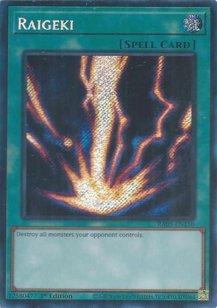 Raigeki (Secret Rare) [RA05-EN110] Secret Rare | Black Swamp Games