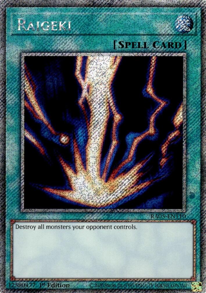 Raigeki (Platinum Secret Rare) [RA05-EN110] Platinum Secret Rare | Black Swamp Games