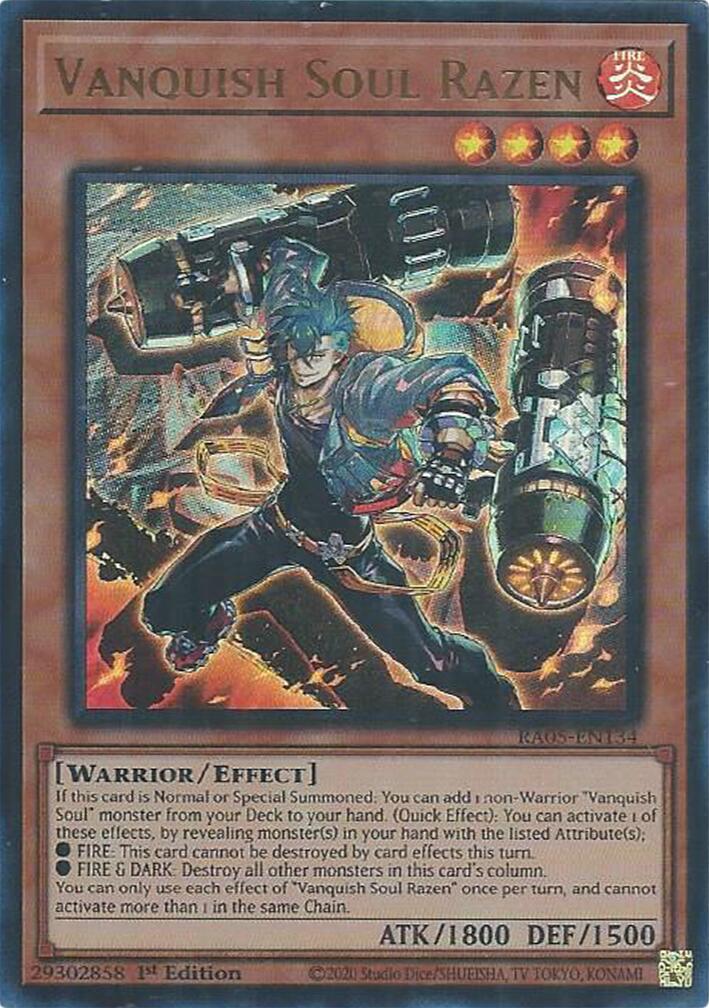 Vanquish Soul Razen (Ultra Rare) [RA05-EN134] Ultra Rare | Black Swamp Games