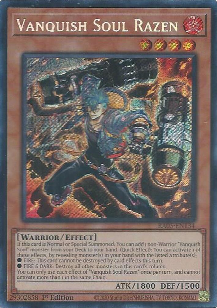 Vanquish Soul Razen (Secret Rare) [RA05-EN134] Secret Rare | Black Swamp Games