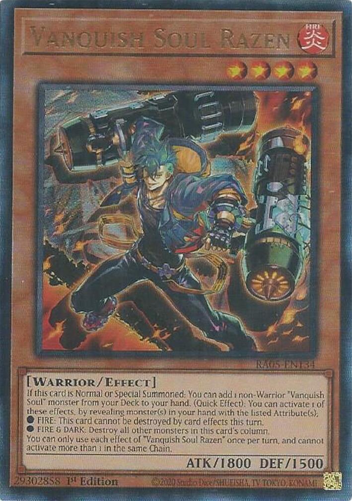 Vanquish Soul Razen (Ultimate Rare) [RA05-EN134] Ultimate Rare | Black Swamp Games
