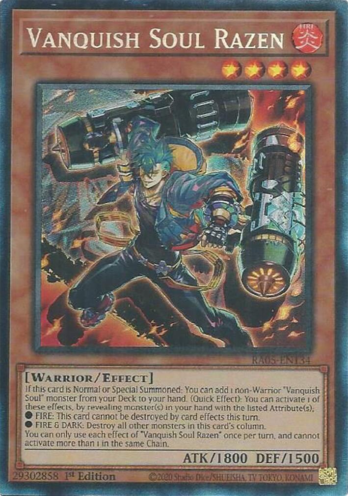 Vanquish Soul Razen (Collector's Rare) [RA05-EN134] Collector's Rare | Black Swamp Games
