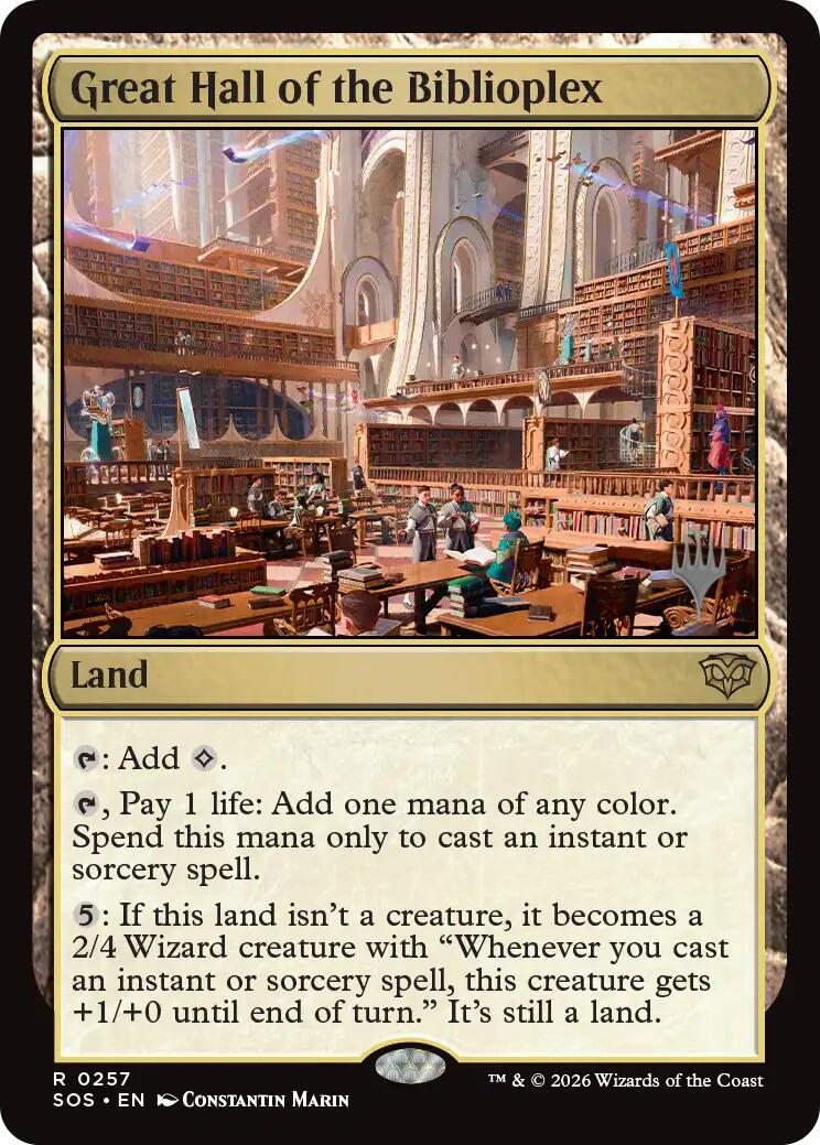 Great Hall of the Biblioplex [Secrets of Strixhaven Promos] | Black Swamp Games