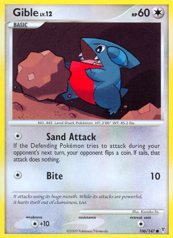 Gible (106/147) [Platinum: Supreme Victors] | Black Swamp Games