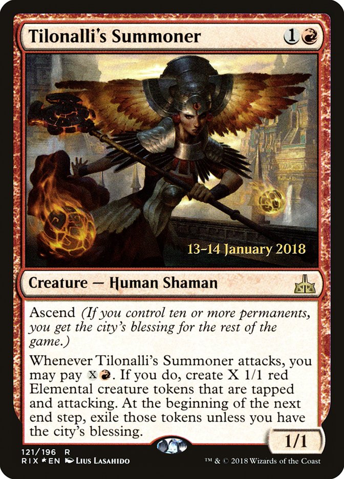 Tilonalli's Summoner [Rivals of Ixalan Prerelease Promos] | Black Swamp Games