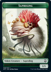 Angel // Saproling Double-Sided Token [Dungeons & Dragons: Adventures in the Forgotten Realms Commander Tokens] | Black Swamp Games