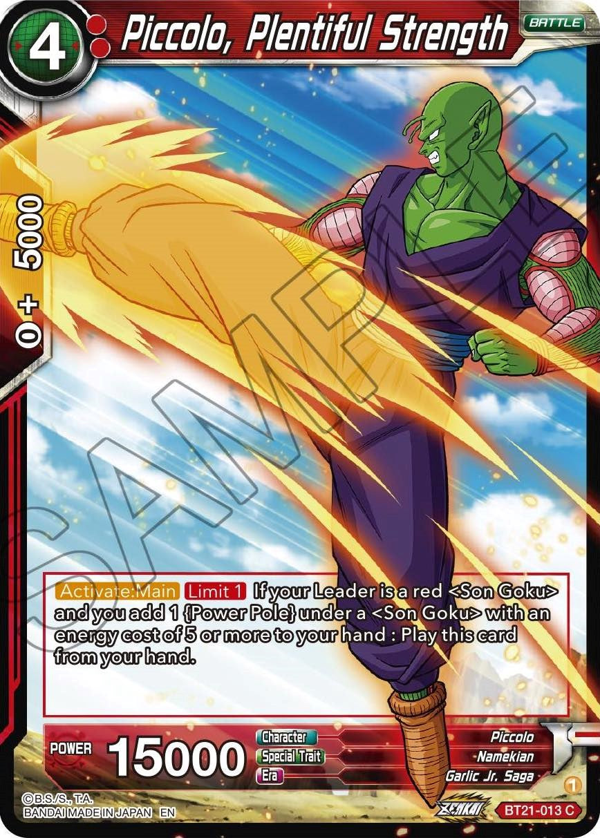 Piccolo, Plentiful Strength (BT21-013) [Wild Resurgence] | Black Swamp Games