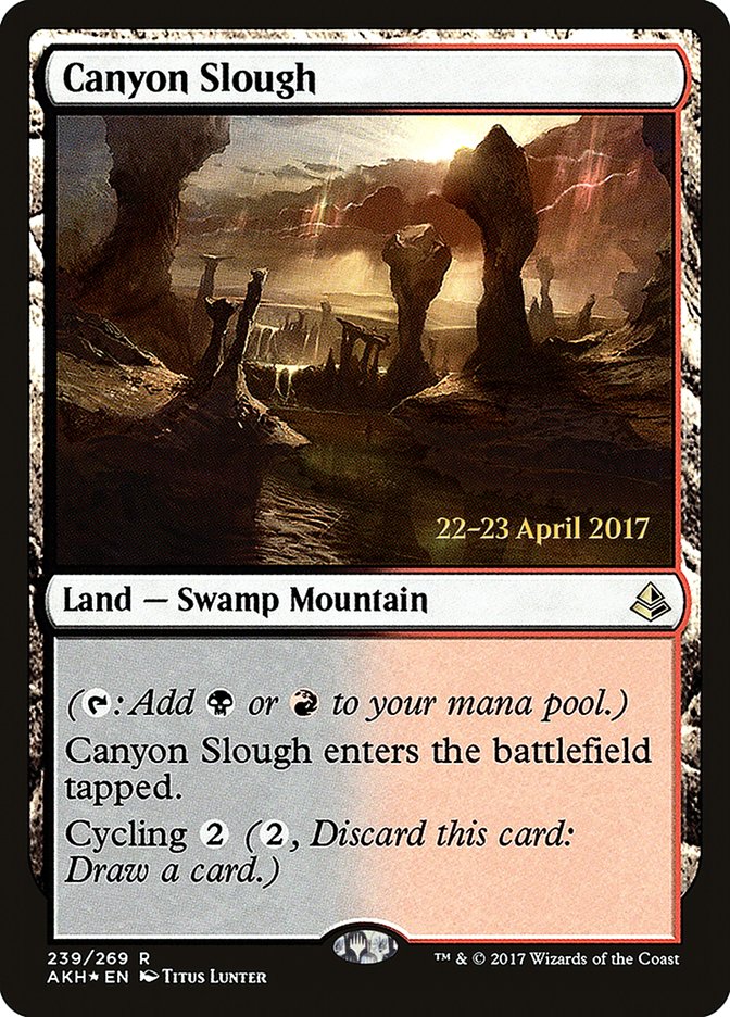 Canyon Slough [Amonkhet Prerelease Promos] | Black Swamp Games