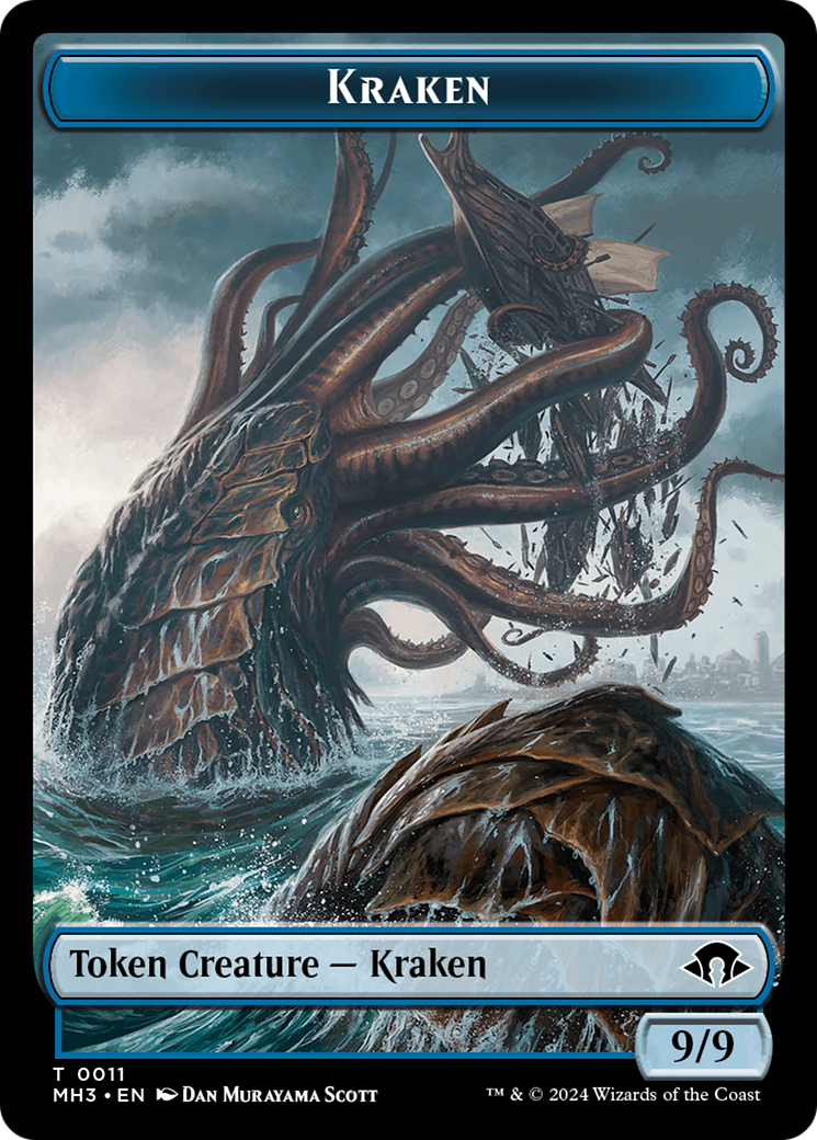 Kraken // Energy Reserve Double-Sided Token [Modern Horizons 3 Tokens] | Black Swamp Games