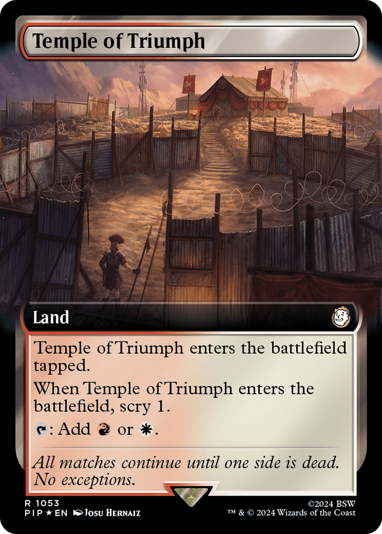 Temple of Triumph (Extended Art) (Surge Foil) [Fallout] | Black Swamp Games