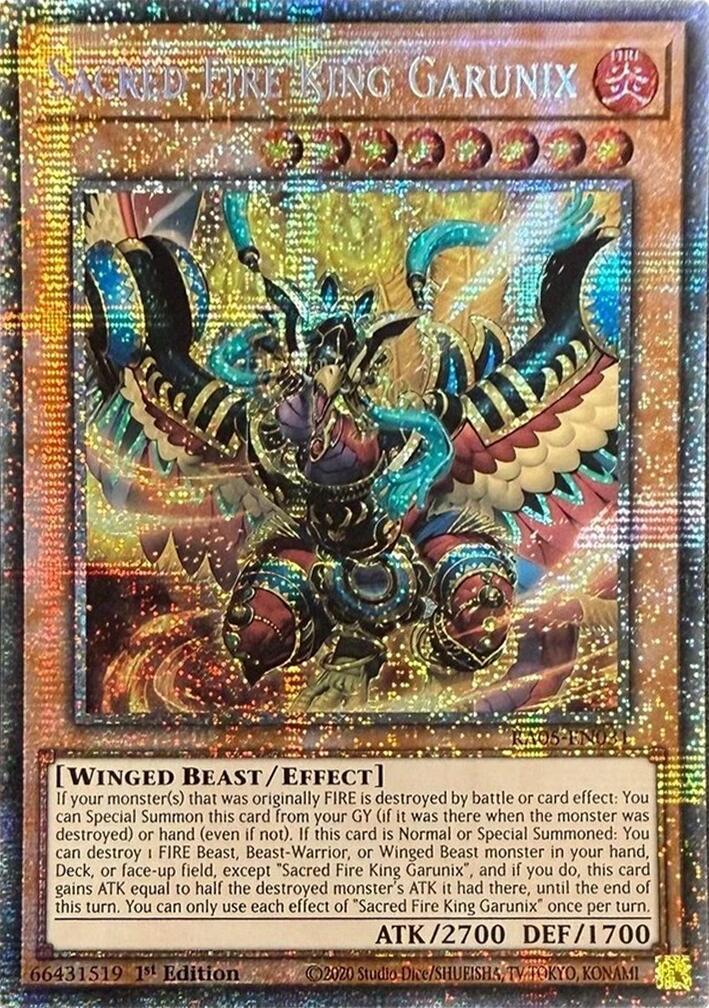 Sacred Fire King Garunix (Starlight Rare) [RA05-EN031] Starlight Rare | Black Swamp Games