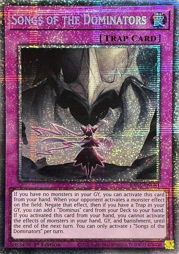 Songs of the Dominators (Starlight Rare) [RA05-EN081] Starlight Rare | Black Swamp Games