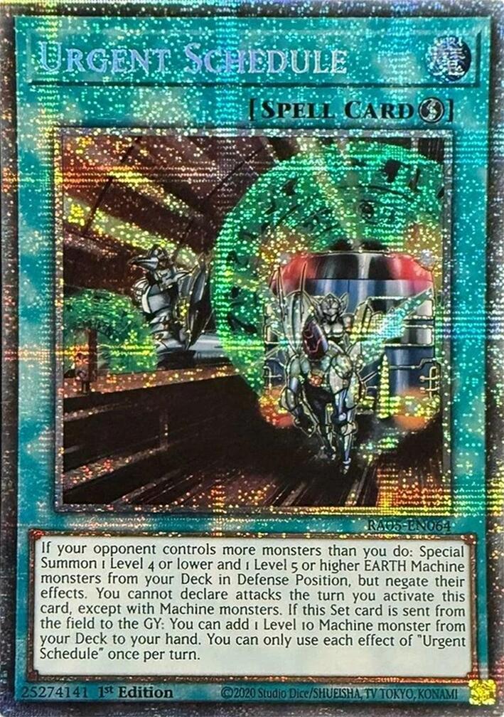 Urgent Schedule (Starlight Rare) [RA05-EN064] Starlight Rare | Black Swamp Games