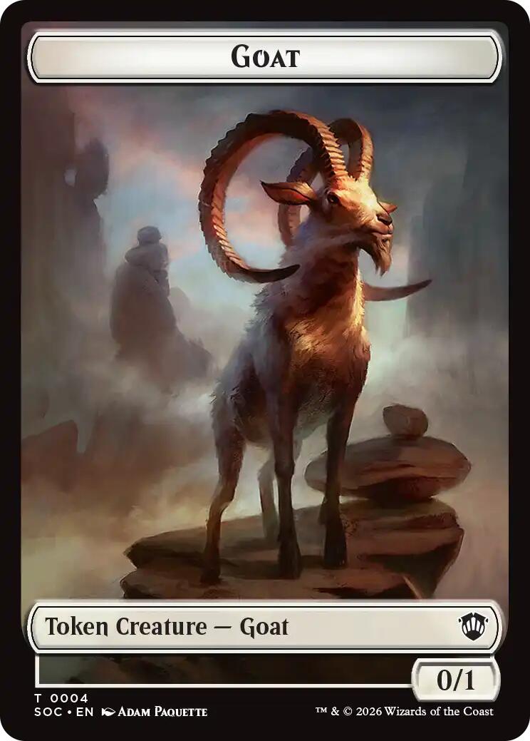 Goat // Fungus Beast Double-Sided Token [Secrets of Strixhaven Commander Tokens] | Black Swamp Games
