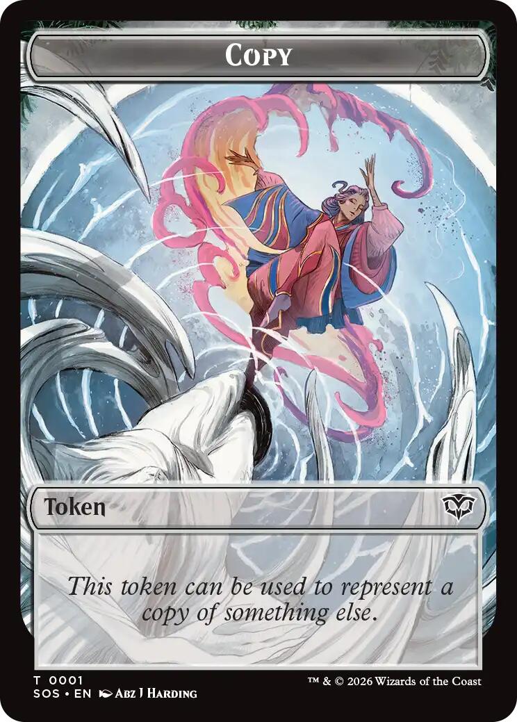 Spirit (0025) // Copy Double-Sided Token [Secrets of Strixhaven Commander Tokens] | Black Swamp Games