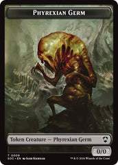 Phyrexian Germ // Treasure Double-Sided Token [Secrets of Strixhaven Commander Tokens] | Black Swamp Games