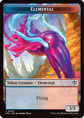 Dragon Illusion // Elemental (0002) Double-Sided Token [Secrets of Strixhaven Commander Tokens] | Black Swamp Games