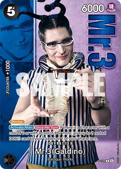 Mr.3 (Galdino) - P-148 (Premium Card Collection -Live Action Edition Vol.2 Baroque Works-) [One Piece Promotion Cards] | Black Swamp Games