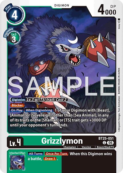 Grizzlymon [BT25-051] - BT25-051 [Dual Revolution] | Black Swamp Games