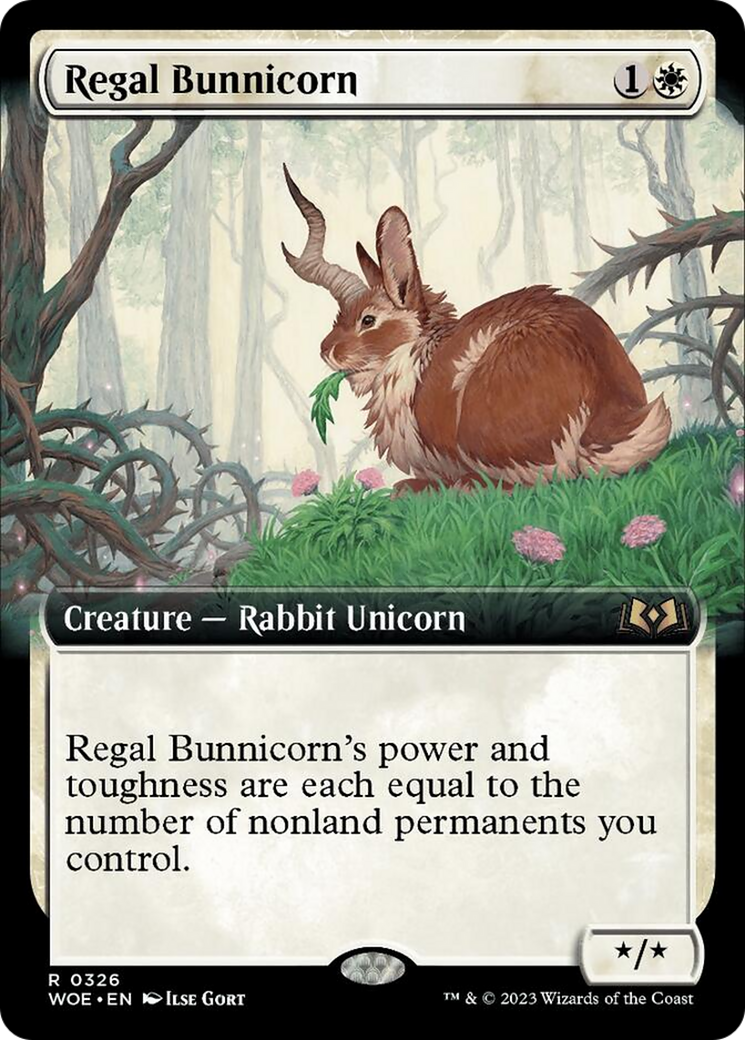 Regal Bunnicorn (Extended Art) [Wilds of Eldraine] | Black Swamp Games