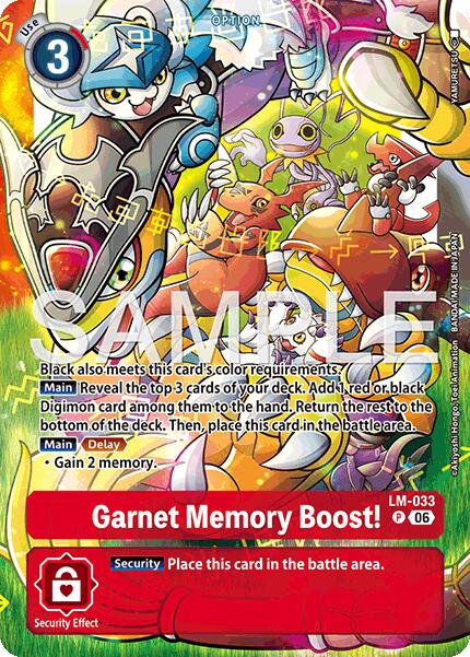 Garnet Memory Boost! [LM-033] (Alternate Art) [Starter Deck: Beatbreak] | Black Swamp Games
