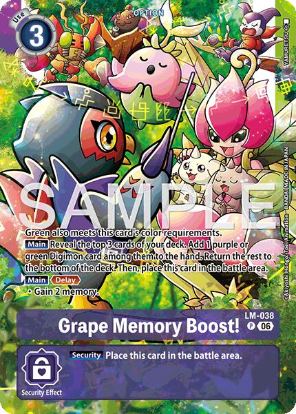 Grape Memory Boost! [LM-038] (Alternate Art) [Starter Deck: Beatbreak] | Black Swamp Games