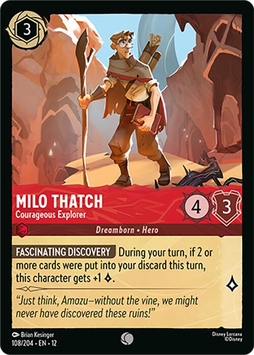 Milo Thatch - Courageous Explorer (108/204) [Wilds Unknown] | Black Swamp Games
