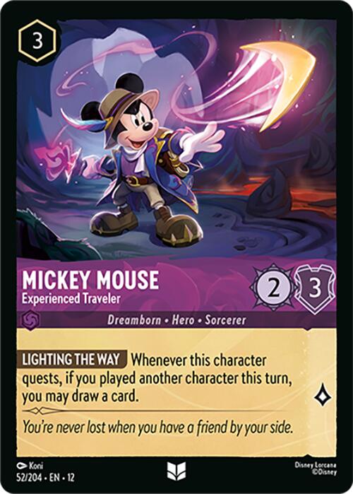 Mickey Mouse - Experienced Traveler (52/204) [Wilds Unknown] | Black Swamp Games