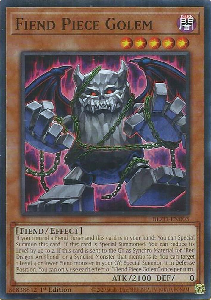 Fiend Piece Golem [BLZD-EN003] Common | Black Swamp Games