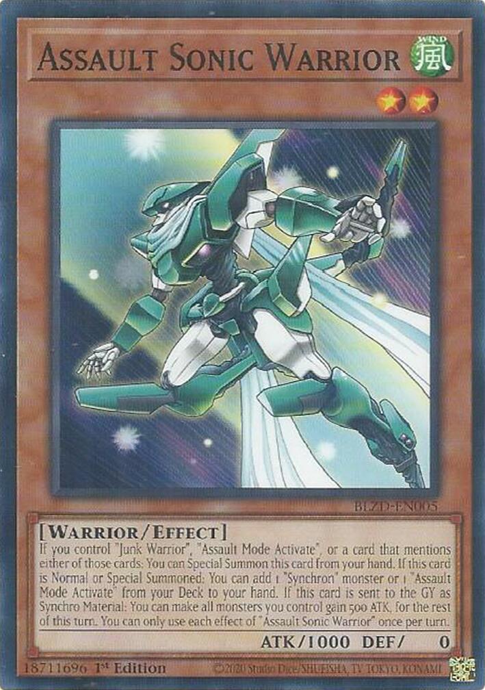 Assault Sonic Warrior [BLZD-EN005] Common | Black Swamp Games