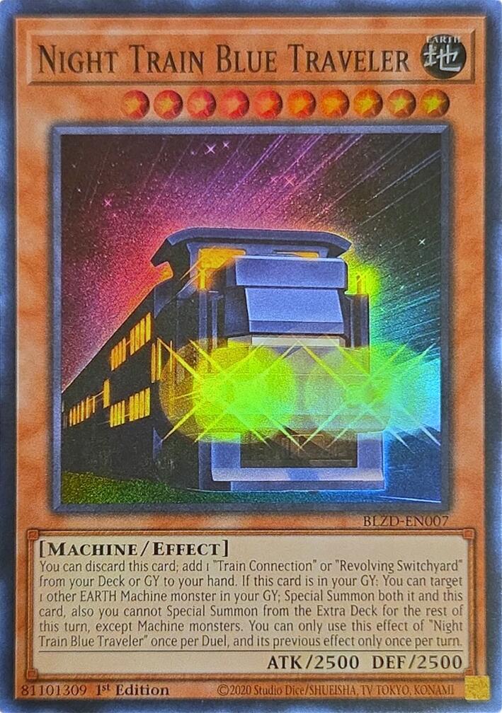 Night Train Blue Traveler [BLZD-EN007] Super Rare | Black Swamp Games