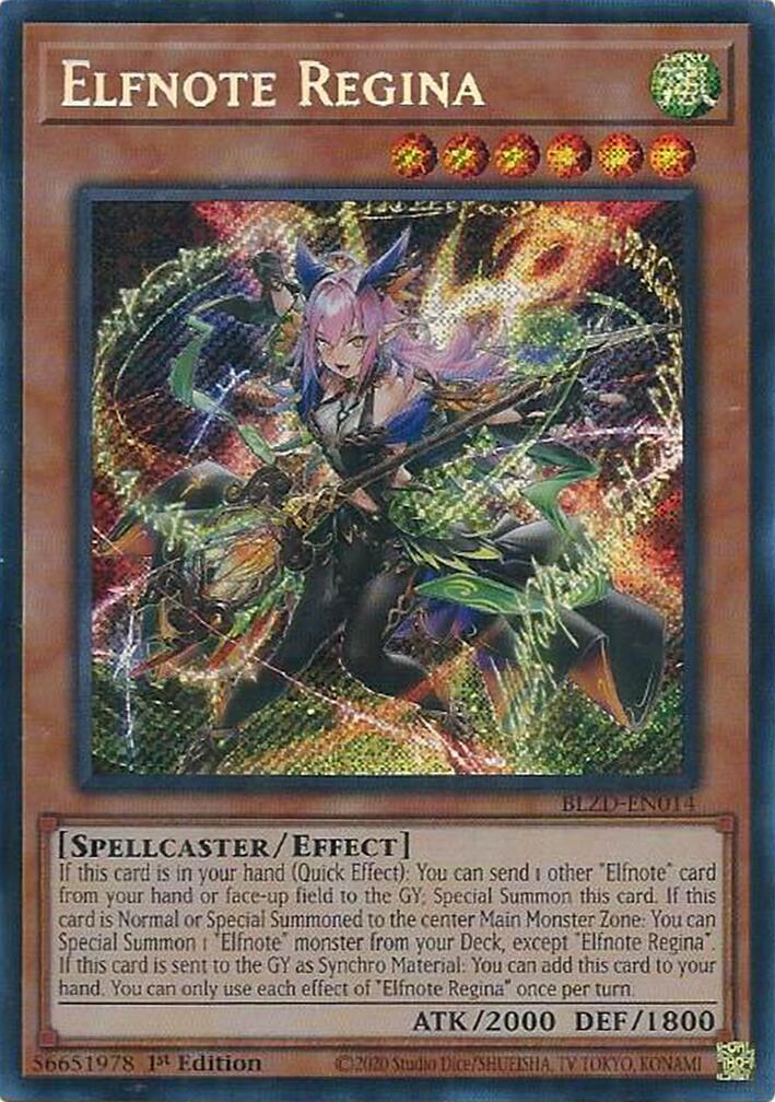 Elfnote Regina [BLZD-EN014] Secret Rare | Black Swamp Games