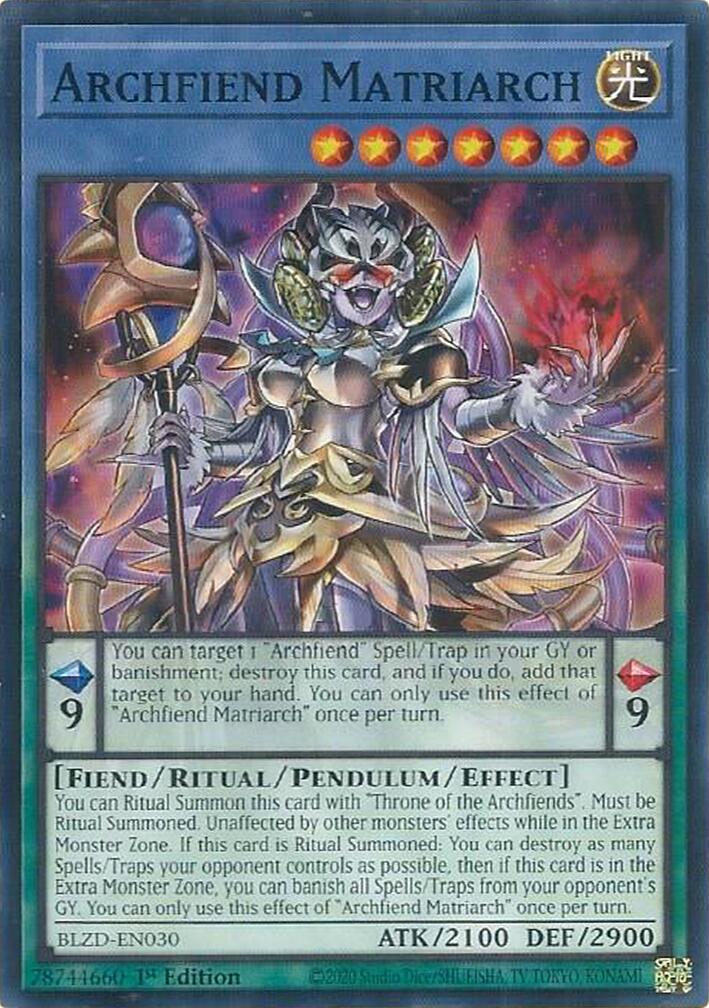 Archfiend Matriarch [BLZD-EN030] Common | Black Swamp Games