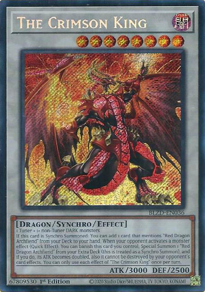 The Crimson King [BLZD-EN036] Secret Rare | Black Swamp Games