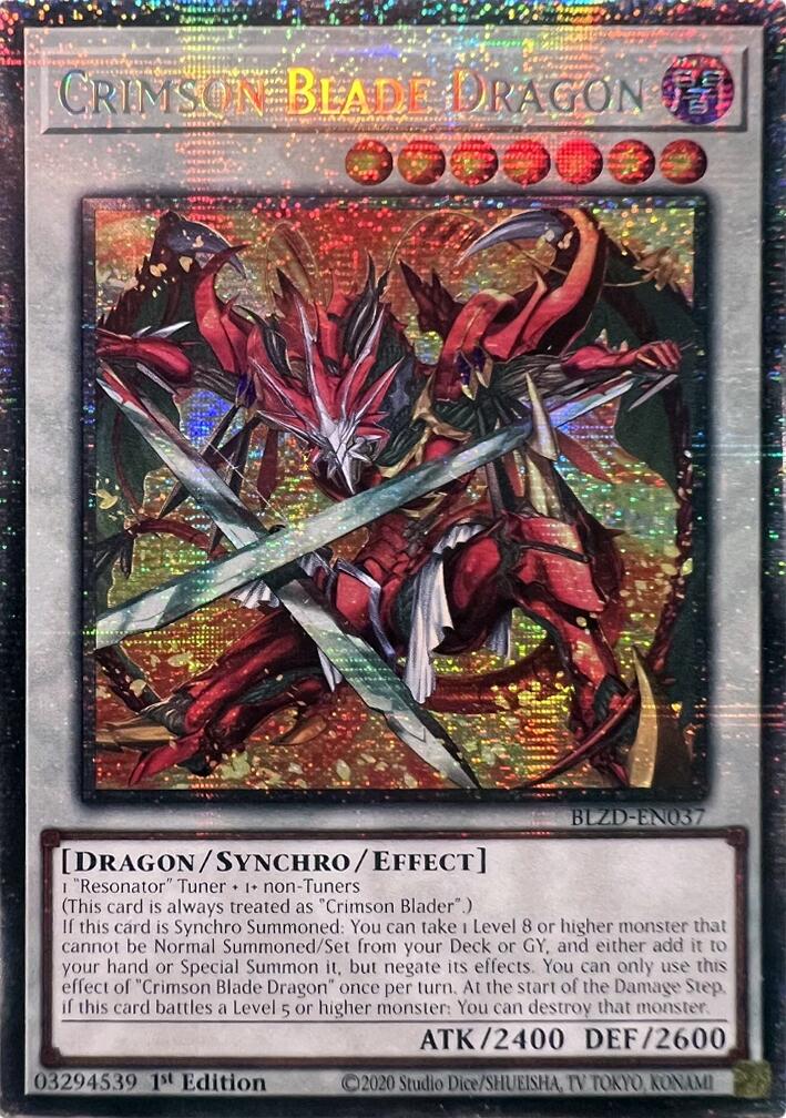 Crimson Blade Dragon (Starlight Rare) [BLZD-EN037] Starlight Rare | Black Swamp Games