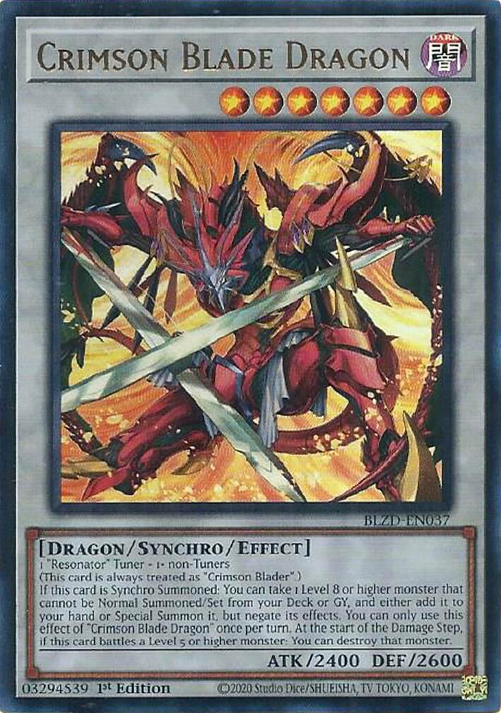 Crimson Blade Dragon [BLZD-EN037] Ultra Rare | Black Swamp Games