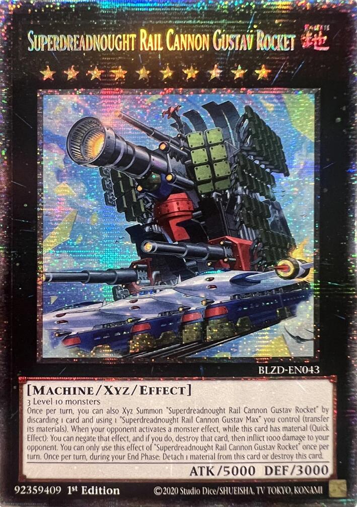 Superdreadnought Rail Cannon Gustav Rocket (Starlight Rare) [BLZD-EN043] Starlight Rare | Black Swamp Games