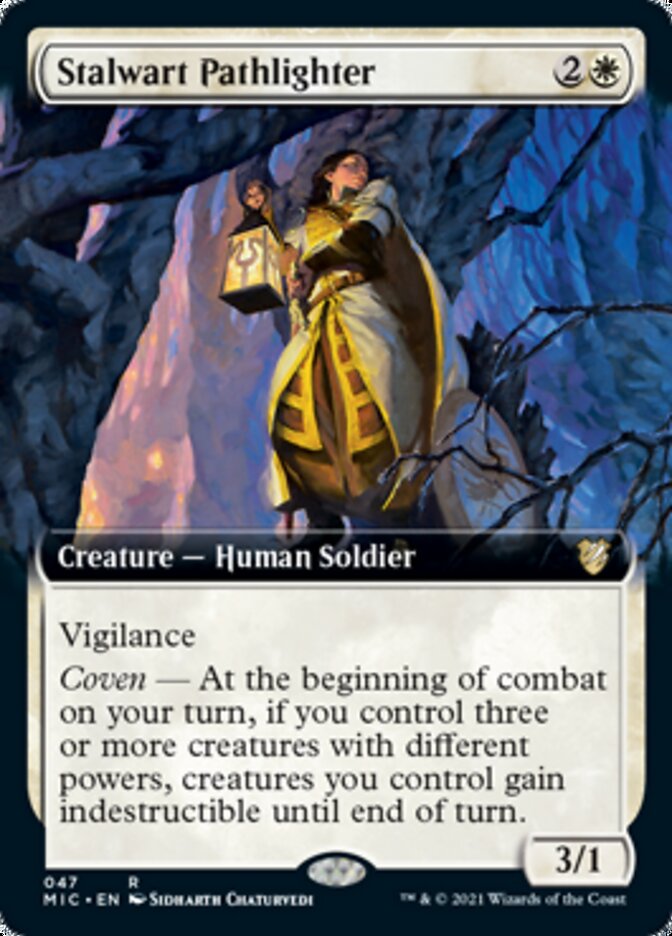 Stalwart Pathlighter (Extended Art) [Innistrad: Midnight Hunt Commander] | Black Swamp Games