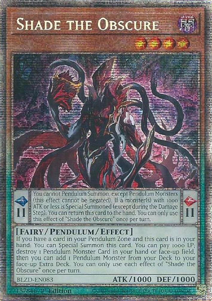 Shade the Obscure (Starlight Rare) [BLZD-EN083] Starlight Rare | Black Swamp Games