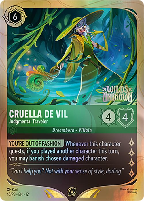 Cruella De Vil - Judgmental Traveler (45) [Promo Cards] | Black Swamp Games