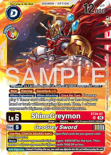 ShineGreymon // GeoGrey Sword [ST24-07] [Starter Deck: Data Squad] | Black Swamp Games