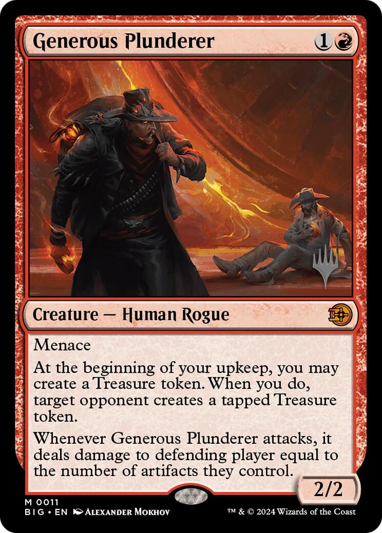 Generous Plunderer [Outlaws of Thunder Junction Promos] | Black Swamp Games