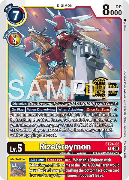 RizeGreymon [ST24-06] (Welcome Tamers Pack Vol.2) [Starter Deck: Data Squad] | Black Swamp Games