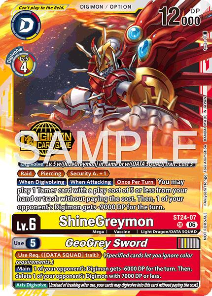 ShineGreymon // GeoGrey Sword [ST24-07] (Welcome Tamers Pack Vol.2) [Starter Deck: Data Squad] | Black Swamp Games