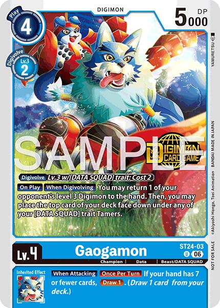 Gaogamon [ST24-03] (Welcome Tamers Pack Vol.2) [Starter Deck: Data Squad] | Black Swamp Games