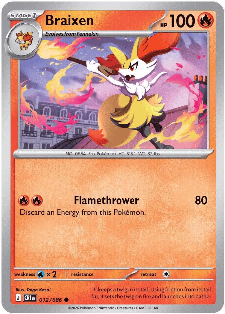 Braixen (012/086) [Mega Evolution: Chaos Rising] | Black Swamp Games